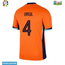 Nederland Virgil van Dijk #4 Hjemmedrakt EM 2024 Kortermet